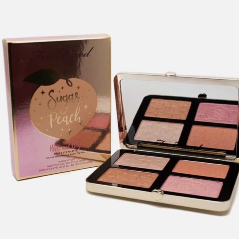 Two Faced Sugar Peach Wet And Dry Face And Eye Pallete